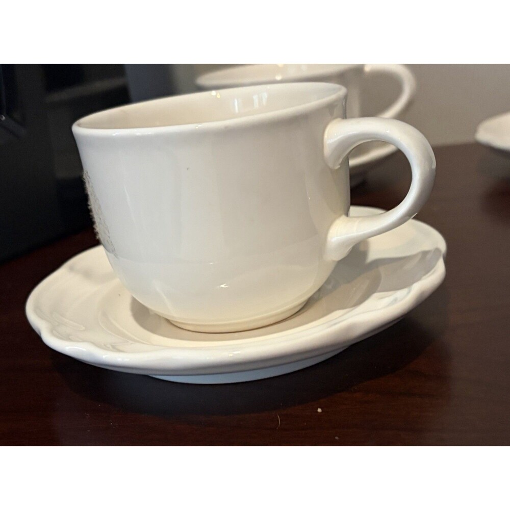 Pfaltzgraff Acadia White Cup and Saucer